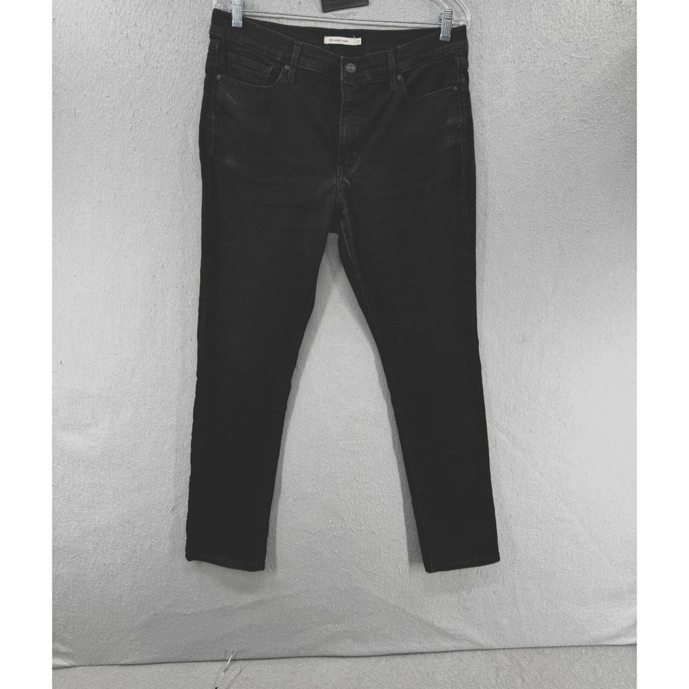 Levi's 311 Shaping Skinny Womens Size 32 Black High Stretch Tummy Panel Denim